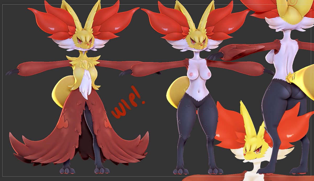 Delphox coming along nicely🦊