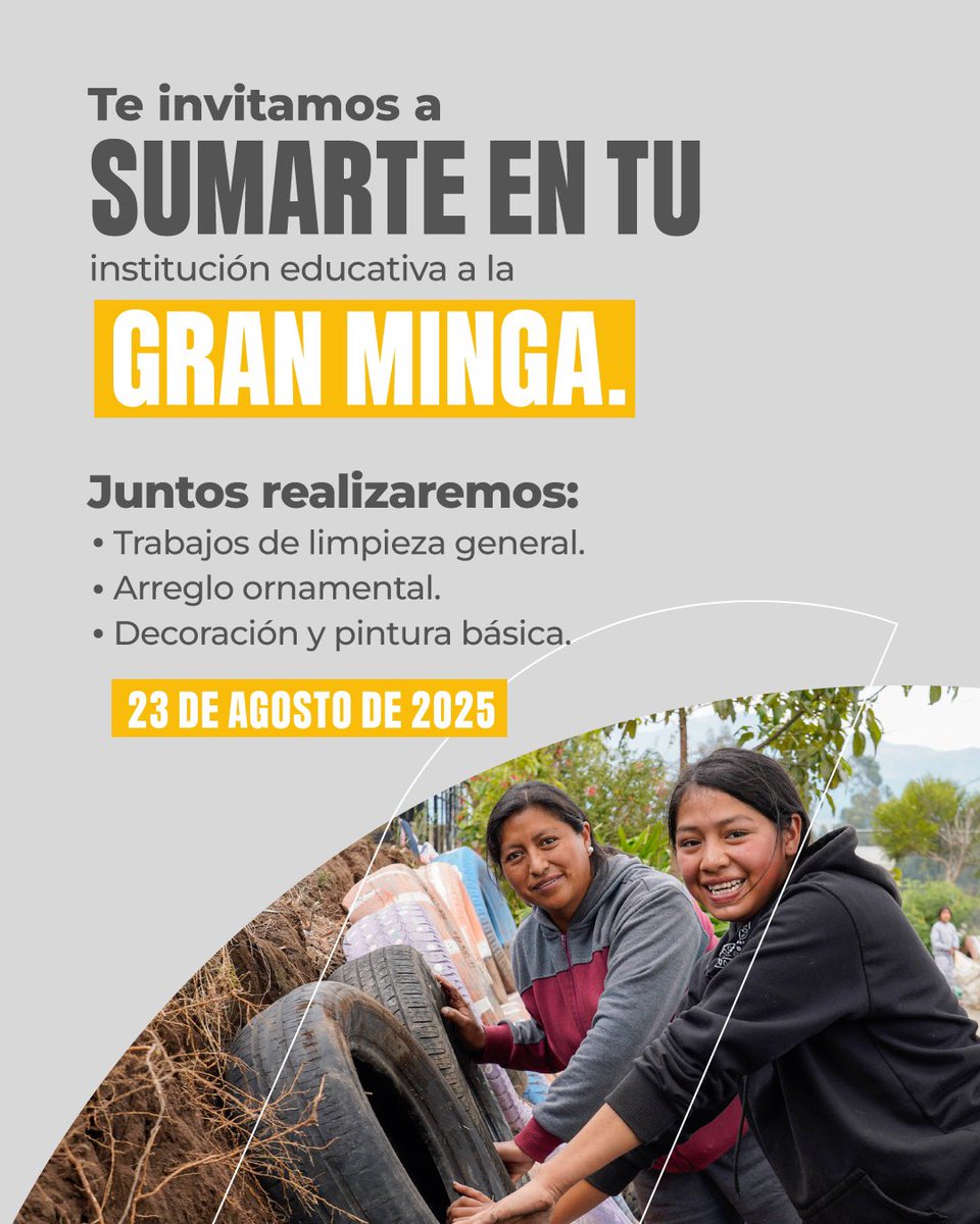 🏫 Nos preparamos para el inicio del año lectivo Sierra-Amazonía afinando todos los detalles junto a autoridades, docentes y familias. 

🙌  Únete este 23 de agosto de 2025.
📌 Conoce más ➡️ bit.ly/47aTGyX

¡La corresponsabilidad hace la diferencia!
#ElNuevoEcuador