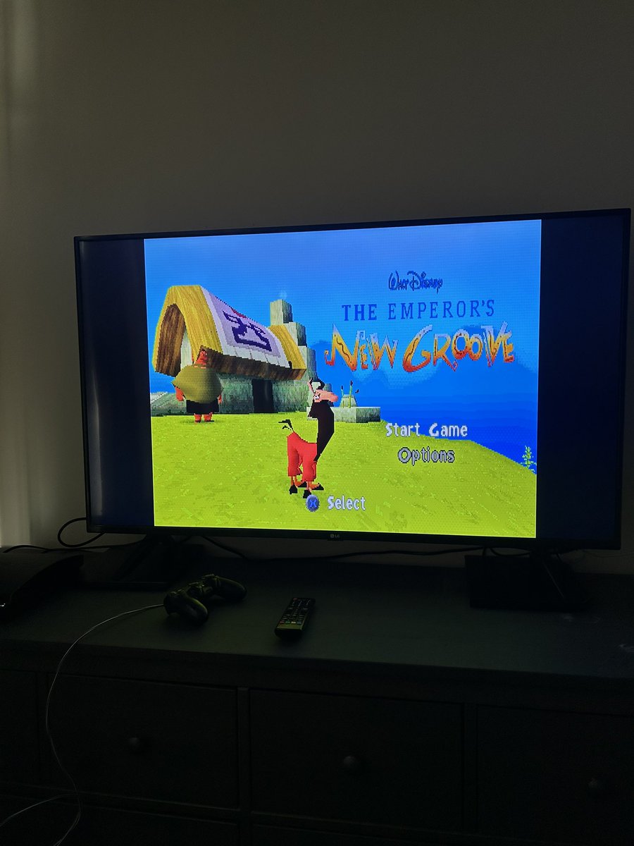 Sorry I can’t talk I’m busy playing the Emperor’s New Groove original PlayStation game from 2000