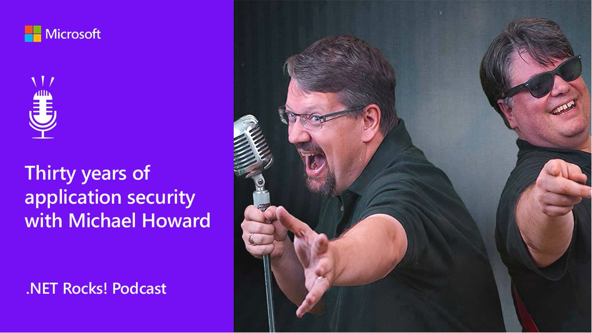 Application security has evolved.

#dotNETRocks and Michael Howard discuss being a member of the Red Team at Microsoft, which identifies security vulnerabilities within the organization by creating scenarios that (cont) msft.it/l/6010sXrvy