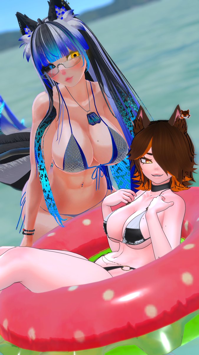 Cats and Wolves are Best Friends... Right?👀💙🧡