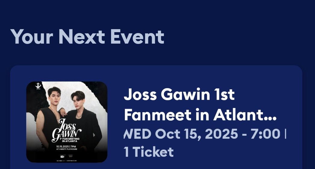 idabalingit4's tweet photo. Secured one!  See you soon @Josswayar and @gawincaskey. Get your tickets now via AXS.  Looking forward to seeing the East Coast based fandom. https://t.co/tHB6U8L5qD