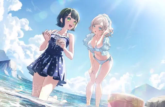 UR[可惜夜花火]百生吟子 増穂浦海岸(世界一長いベンチ) ※ネタバレに関わる注意事項はALTにて記載 #蓮ノ空聖地部