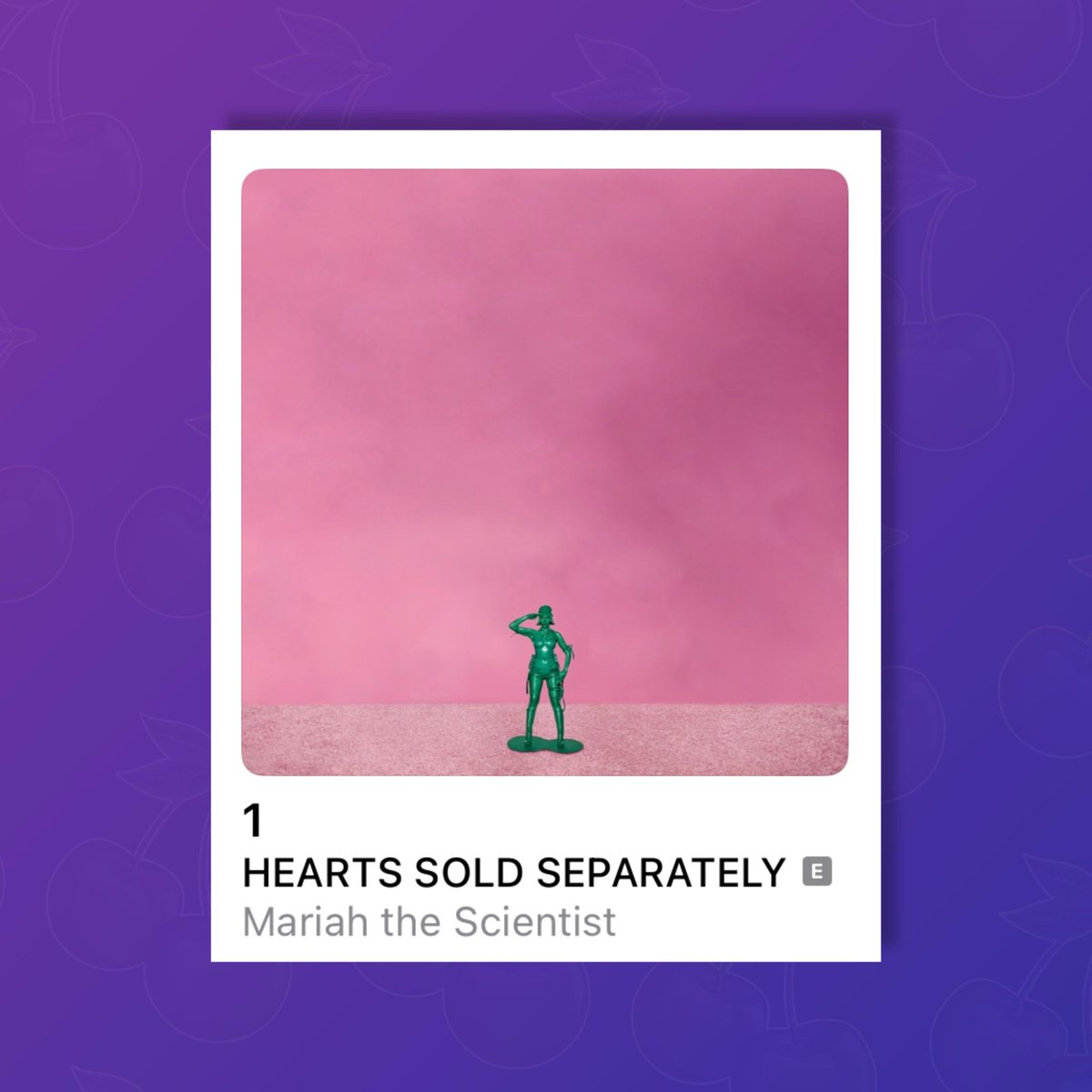 PopBase's tweet image. ‘HEARTS SOLD SEPARATELY’ by Mariah The Scientist hits #1 on the US Apple Music albums chart.