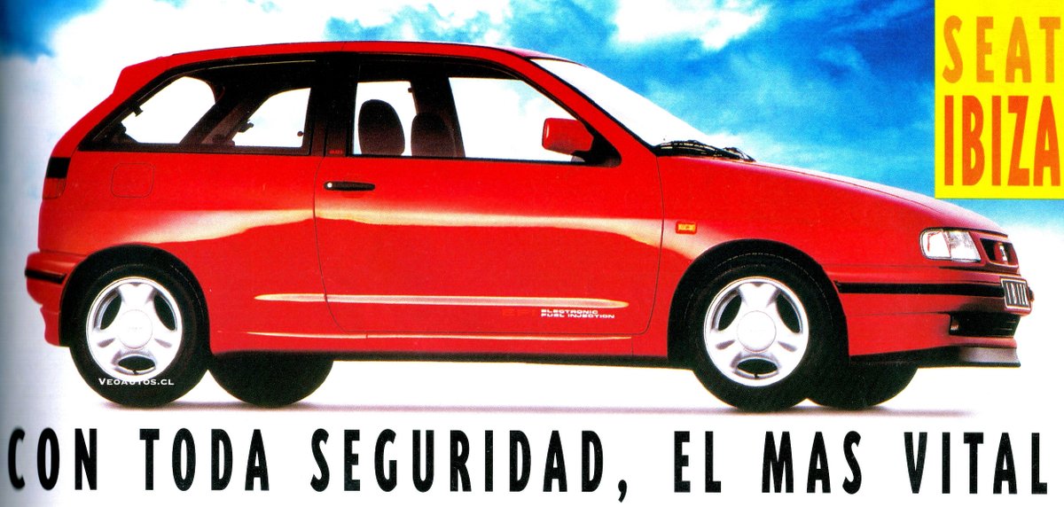 VeoAutos's tweet image. SEAT Ibiza 2da Generación 6K Chile Octubre 1993. "198" unidades se comercializarán durante 1994 y, un total de "1.501" hasta 1999. Precio base lanzamiento: $4.550.000

+ Info facebook.com/photo?fbid=134…

#seatibiza #ibiza93 @tuSEAT @RiveraNotario @seatchile