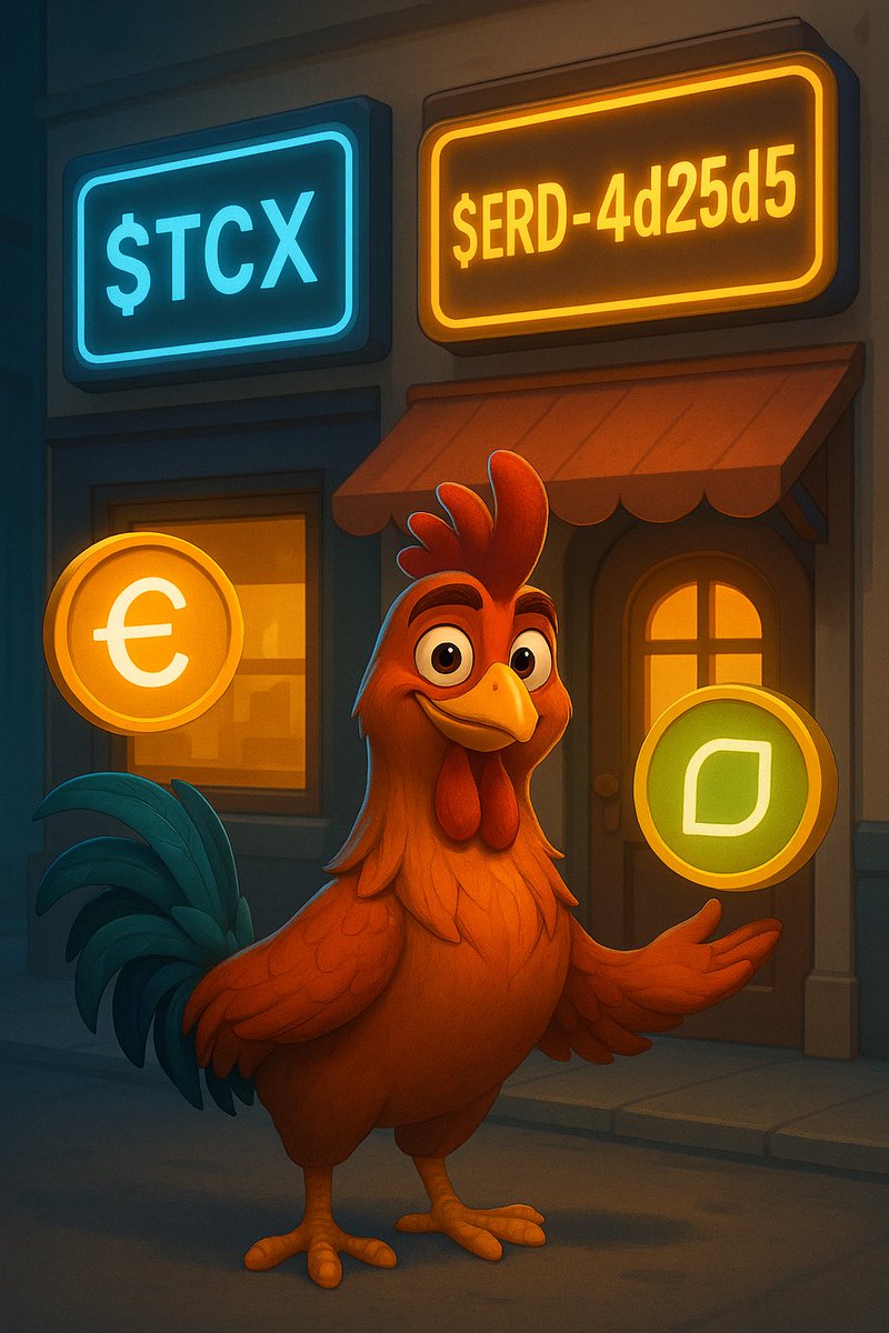 🐓 It’s awesome to give our community two ways to be part of our shop:

💎 $TCX — backed by $EGLD
📀 $ERD-4d25d5 — backed by $BTC

Two tokens. One mission.

Building + rewarding together.

#MultiversX #BTC #EGLD #Crypto