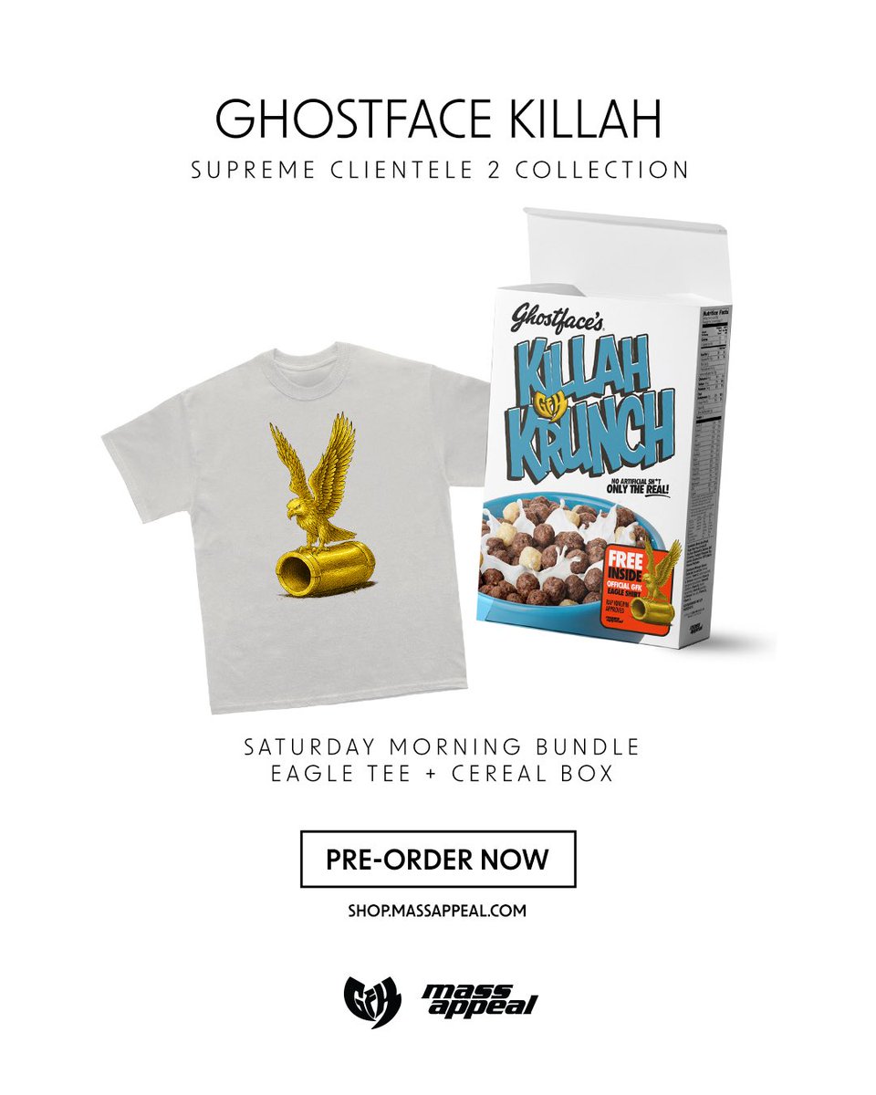 Mass Appeal Records (@massappealrecs) on Twitter photo Supreme Clientele 2 by <a href="/GhostfaceKillah/">Ghostface Killah</a> is out now! 🔥
Ghostface delivers a cracked-open time capsule, blending past and present into something both familiar and new.
Alongside the album, the full collection is here! Cop yours today. ghostface-killah.sng.to/sc2 #SupremeClientele2 Supreme Clientele 2 by <a href="/GhostfaceKillah/">Ghostface Killah</a> is out now! 🔥
Ghostface delivers a cracked-open time capsule, blending past and present into something both familiar and new.
Alongside the album, the full collection is here! Cop yours today. ghostface-killah.sng.to/sc2 #SupremeClientele2