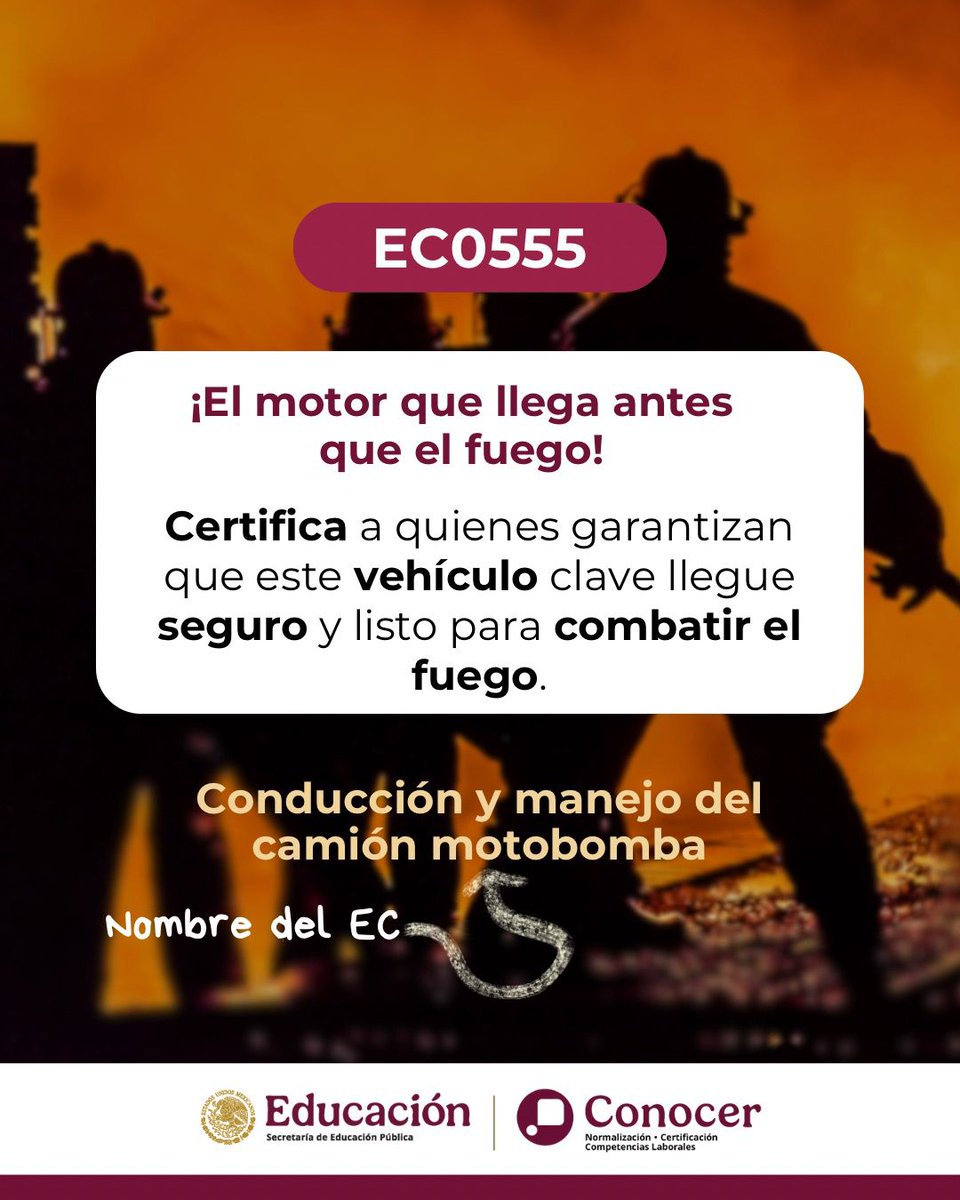 ConocerMx's tweet photo. ¿Sabías que en #ConocerMx contamos con certificaciones para bomberos? 🚒👨🏻🚒
Respaldan su preparación en incendios, rescates y emergencias, protegiendo lo más valioso: la vida 👩🏻🚒🙌🏻
#DíaDelBombero
#LoQueSabesVale
#TodosNosVamosAConocer https://t.co/WBwGyhgqSg