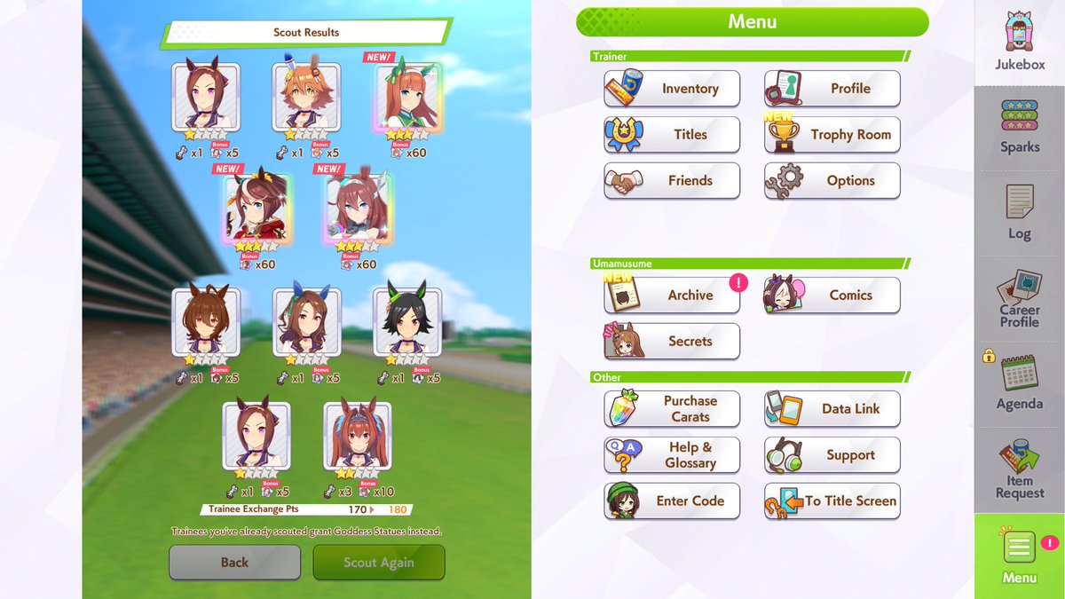 After 180 pulls and 5 NON FEATURED Umas in total I still haven't got Narita Brian💀