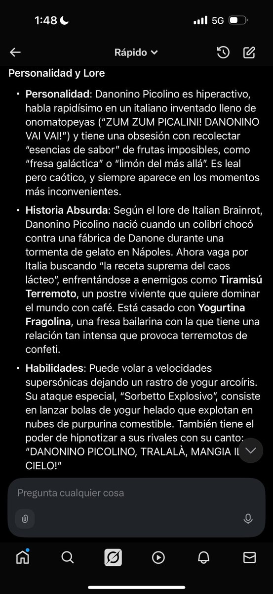 rdballesteros's tweet photo. Acabamos de descubrir que @Auri_Martin es una máquina de generar Italian Brainrots.

-Al menos Rubén no dice “bro”… él está con lo de Danonino Picolino
-¿Qué?
-Sí, joder. Cocodrilo Pipopipo o Pum Pum pata pum

Había que hacerlo. Es un placer presentaros a Danonino Picolino: https://t.co/U2u30QH736