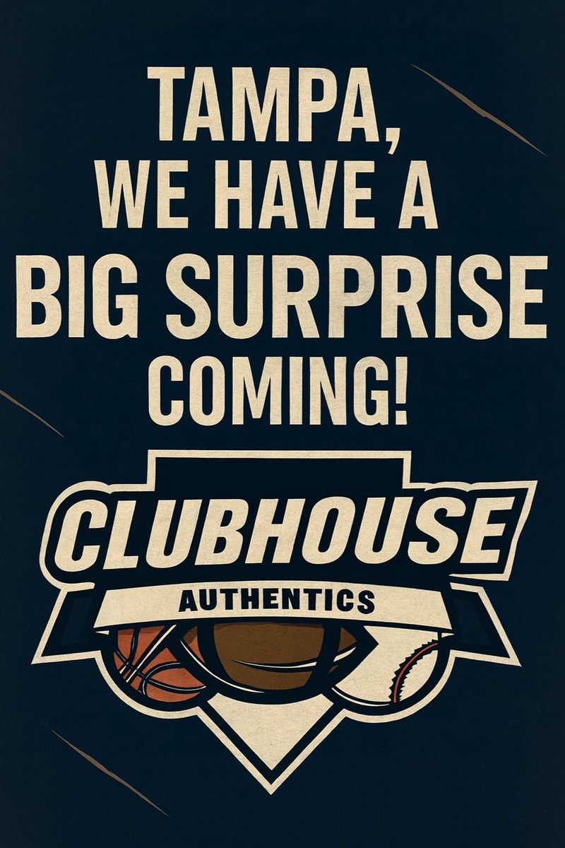 Clb_Authentics's tweet photo. Tampa, we have some BIG news coming! Stay tuned, and don’t make any plans for Labor Day!

#Tampa #TampaBay #StPetersburg https://t.co/ci9s6an1GR