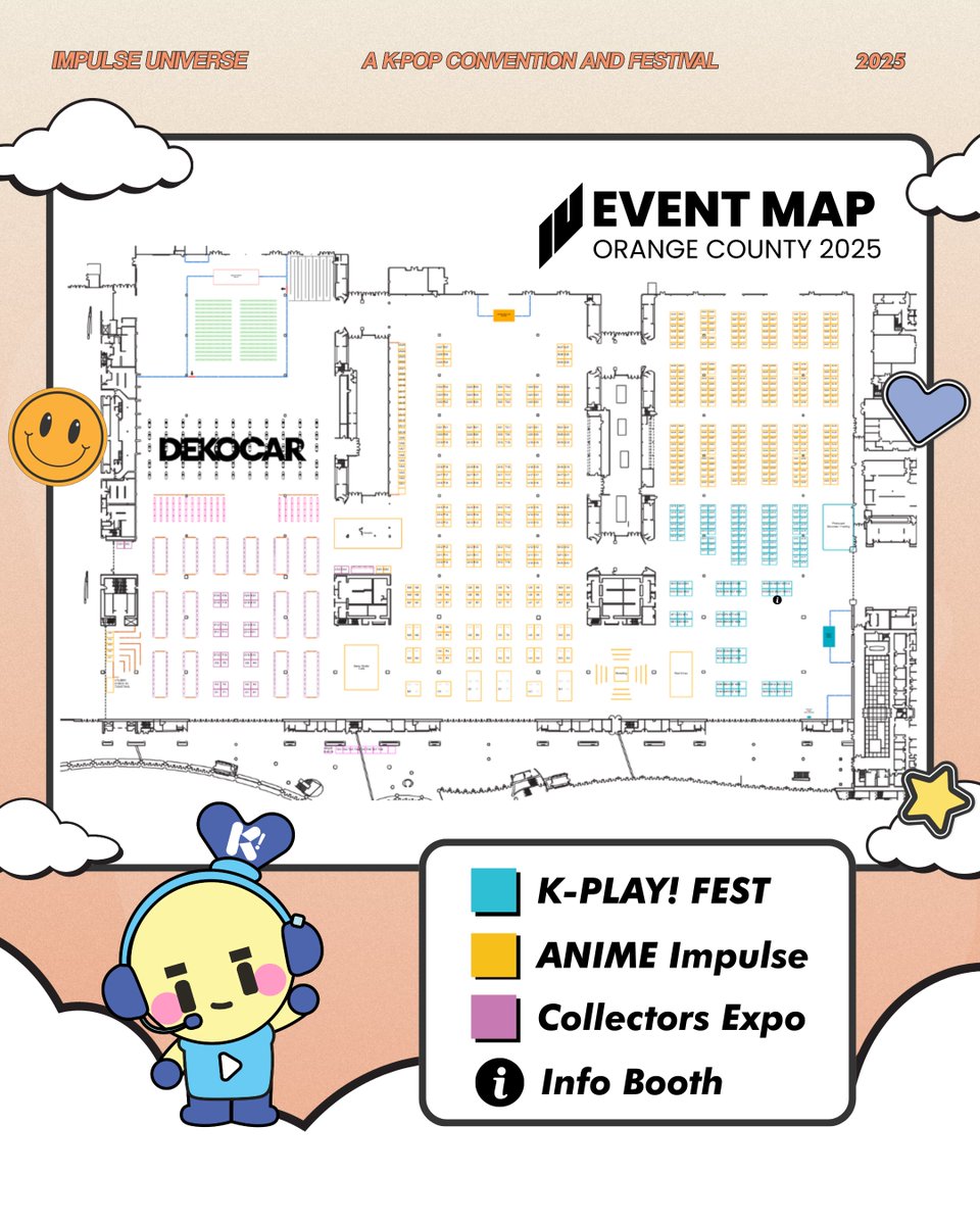 kplayfest's tweet photo. 🔔DON’T PANIC! Presenting our EVENT MAP for #kplayfestoc 🥳

Reminder that a ticket to K-PLAY! FEST 💫 also grants you access to our sister events ANIME Impulse and Collectors Expo! 3 Events for the price of 1!

🎟️ Tickets are now LIVE at https://t.co/7eoTsqtrZc https://t.co/vS25sANPaH