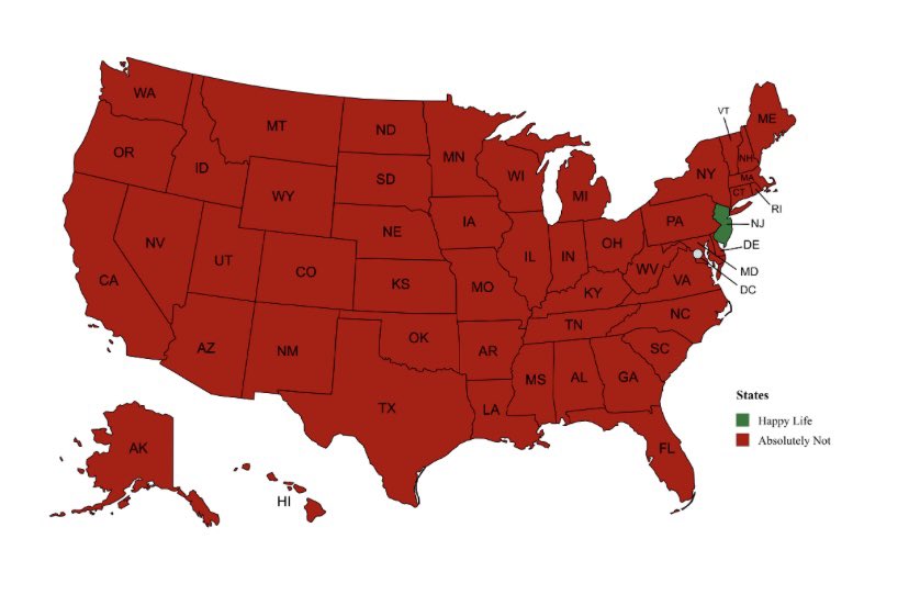 Marting_OG's tweet photo. States I’d live in happily, and not a chance https://t.co/sfBKuEaqJe