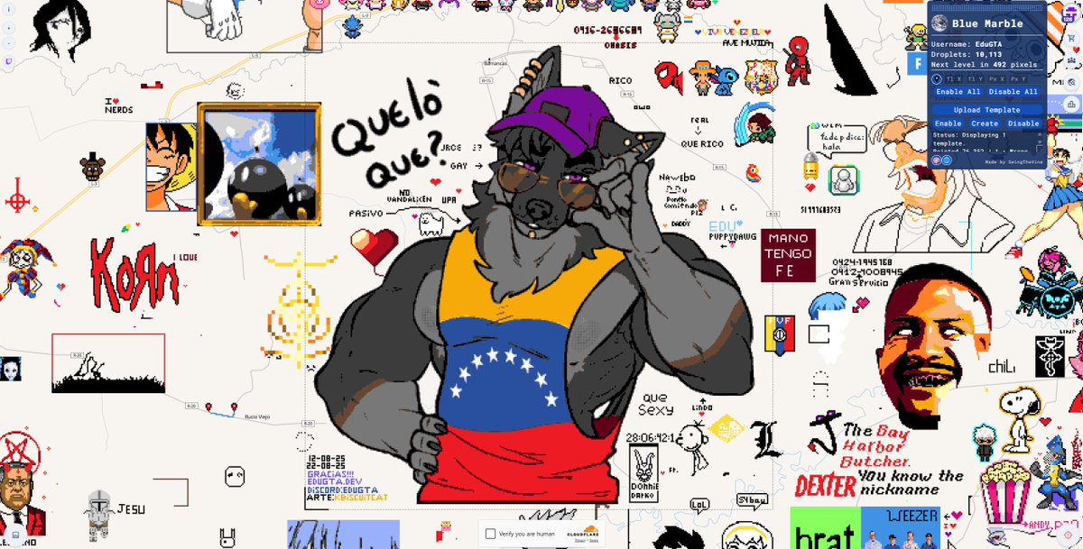 12-08-2025
22-08-2025

Art by <a href="/KBiscuitcat/">Kiwa Biscuitcat (COMMS CLOSED)</a> 

Thanks A LOT to everyone who helped me with this MASSIVE project in WPlace!