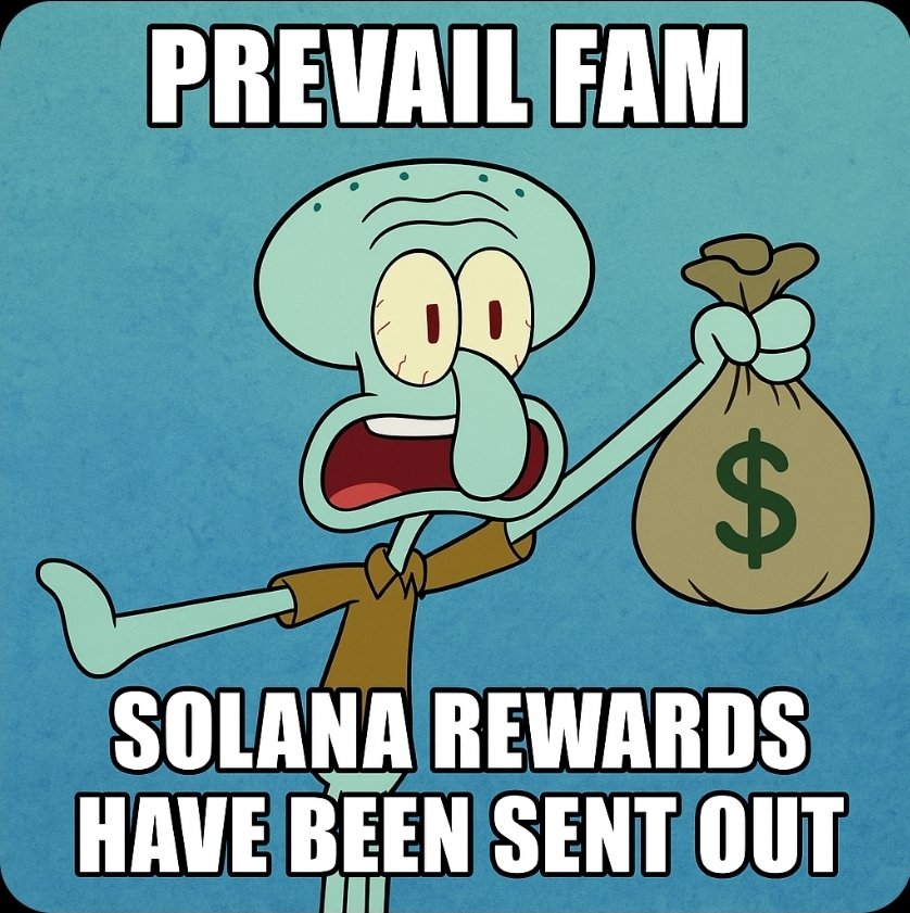 PrevailGobbler's tweet image. 🚨 Prevail Holders 🚨
Your weekly Solana rewards have officially been sent out! 💸🔥
 
We Will Prevail!! 

#PrevailToken | #Solana | #DeFi