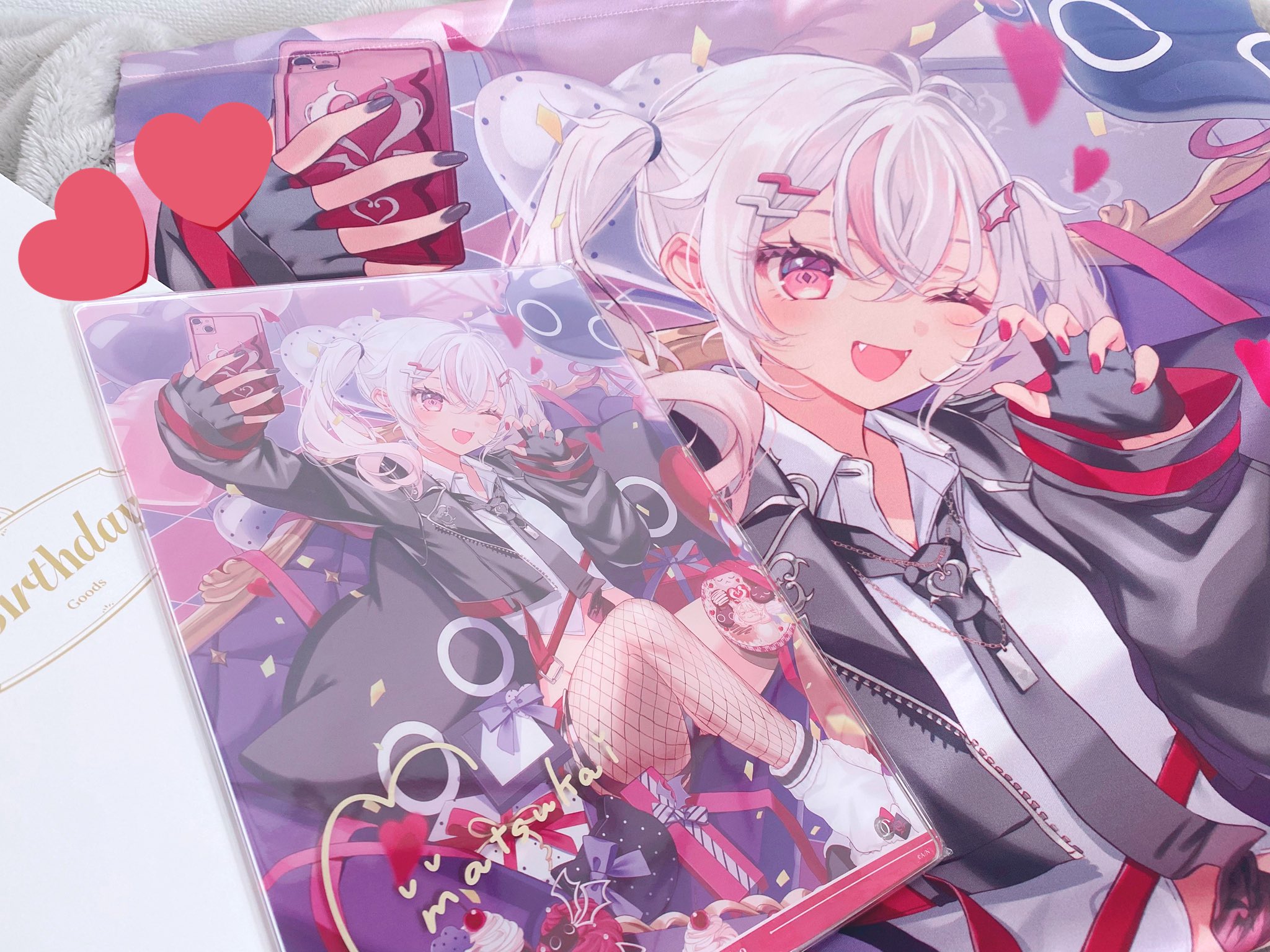 絵守未來　夏鈴糖先生　A3ノビ　ジークレー　サイン付き　クラフトオーガズム 蒼の彼方のフォーリズム 10th Anniversary Box sprite Limited