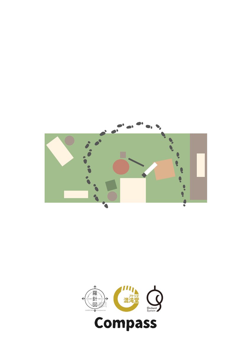 【本日開放日】
/2025.8.23sat
開放時間11:00-16:00

｜1階ギャラリー
羅針図『Compass』
●常設上演作品
●無料、入退場自由
｜2階スペース
開放なし