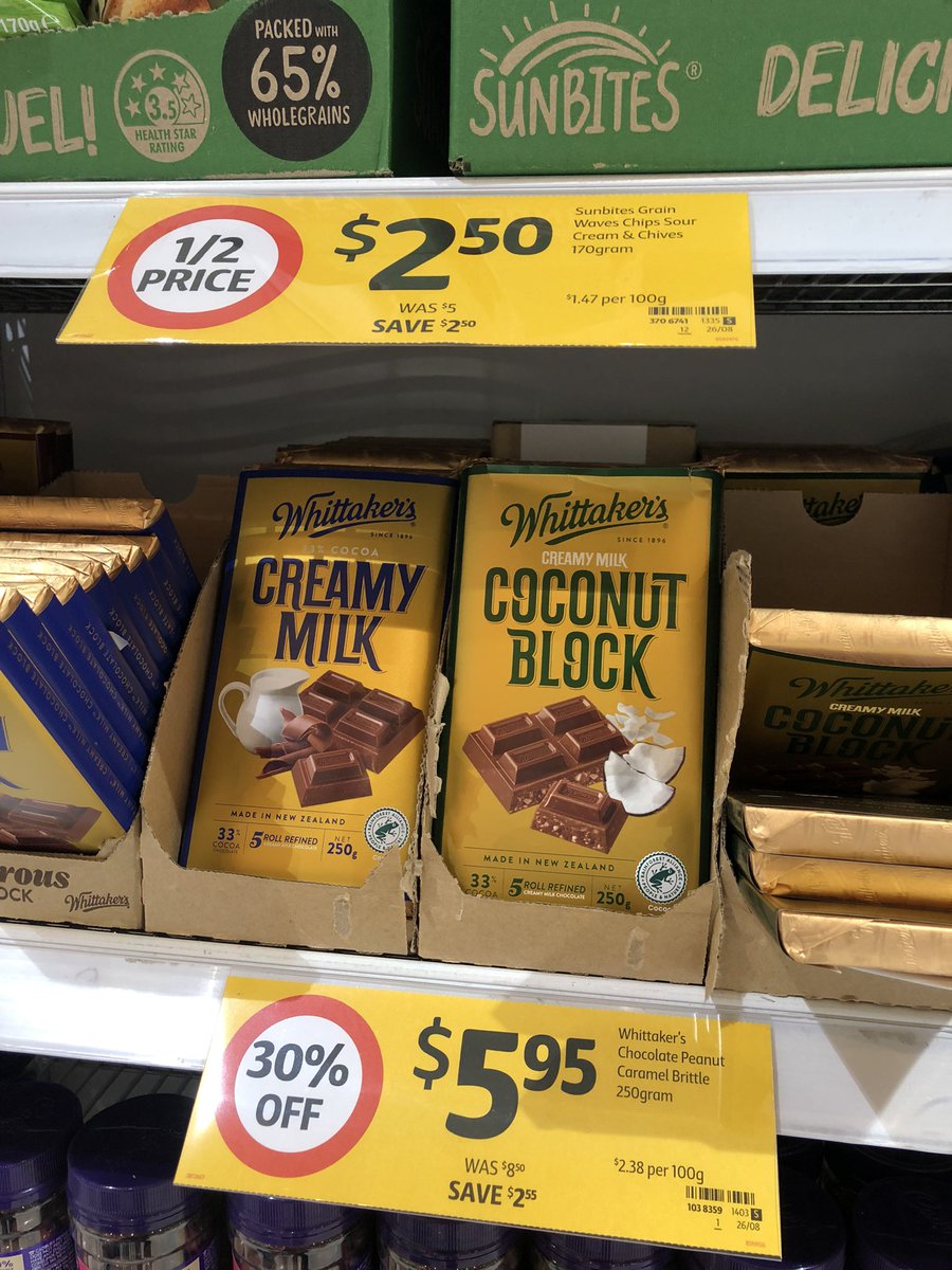 NutternzCrypto's tweet photo. Support my home country, actually the same choc bar in Woolies NZ is $7.69. https://t.co/cXXiHrPGEH