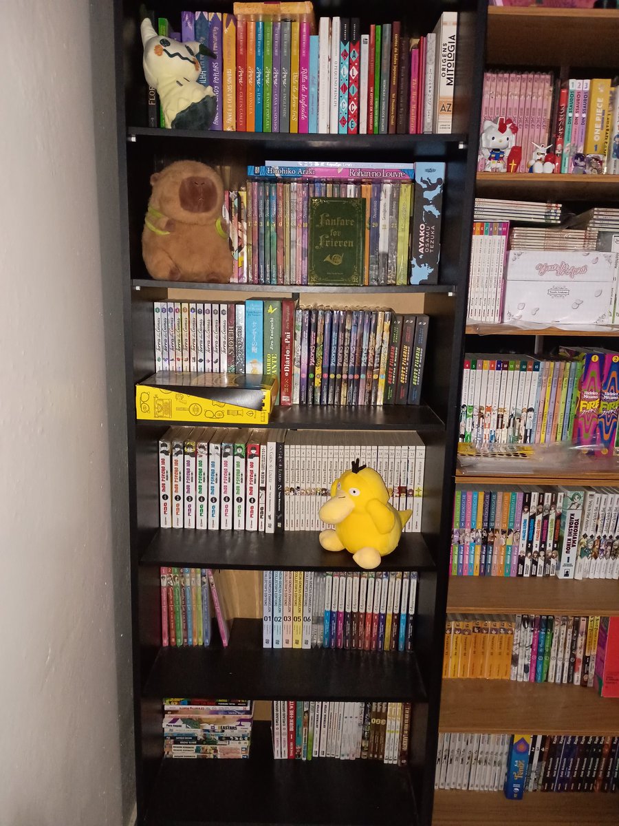 LhaMangas's tweet photo. Coleção atualizada.
Tentei tirar fotos pra mostrar as 3 estantes, acho que pegou tudo.
Tá lotando de novo. https://t.co/liAnkOV7so