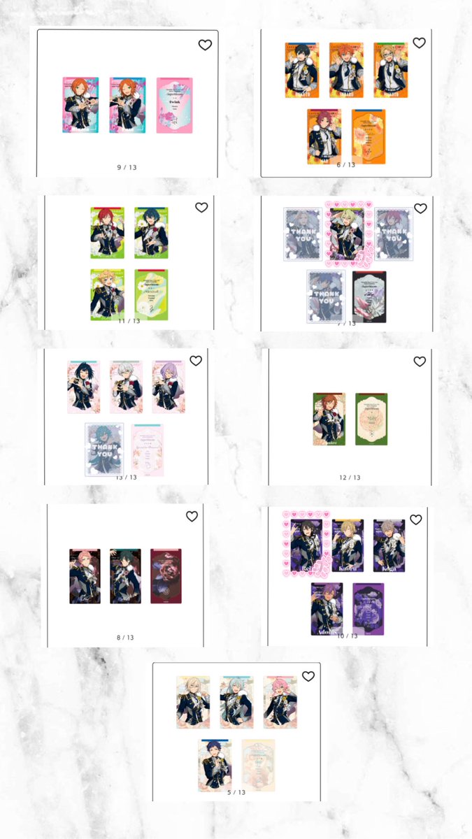 （交換 ）あんスタ スタフォニ 4th カードコレクション - Superbloom -

Bを1セット(10パック予約予定）
現地当日物販にて、追加2セット↑購入予定

譲→画像参照

求→日和、零

お気軽にお声掛けください！