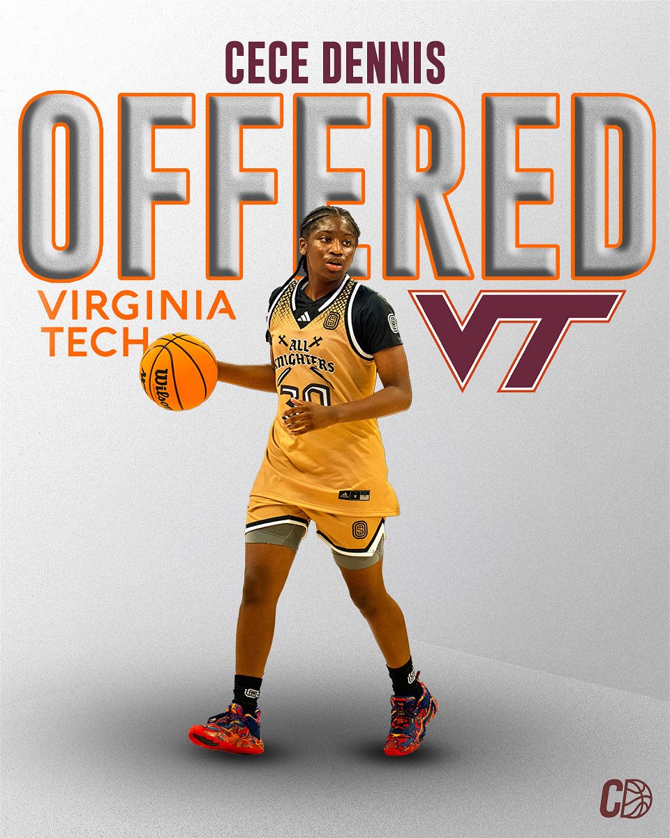Cece (@1cecedennis) on Twitter photo After great conversation with <a href="/CoachMeganDuffy/">Megan Duffy</a> I’m blessed to receive a offer from Virginia Tech After great conversation with <a href="/CoachMeganDuffy/">Megan Duffy</a> I’m blessed to receive a offer from Virginia Tech