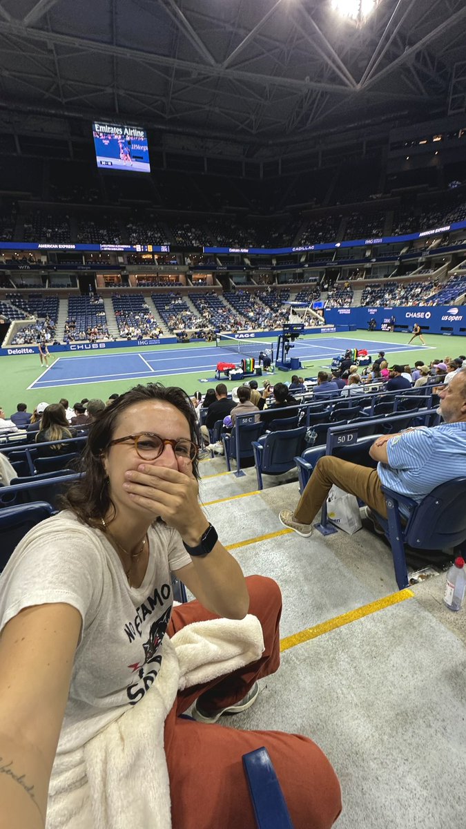 lais_tavares's tweet image. I lived a dream, and I knew it 💙💛 #UsOpen #UsOpen2024