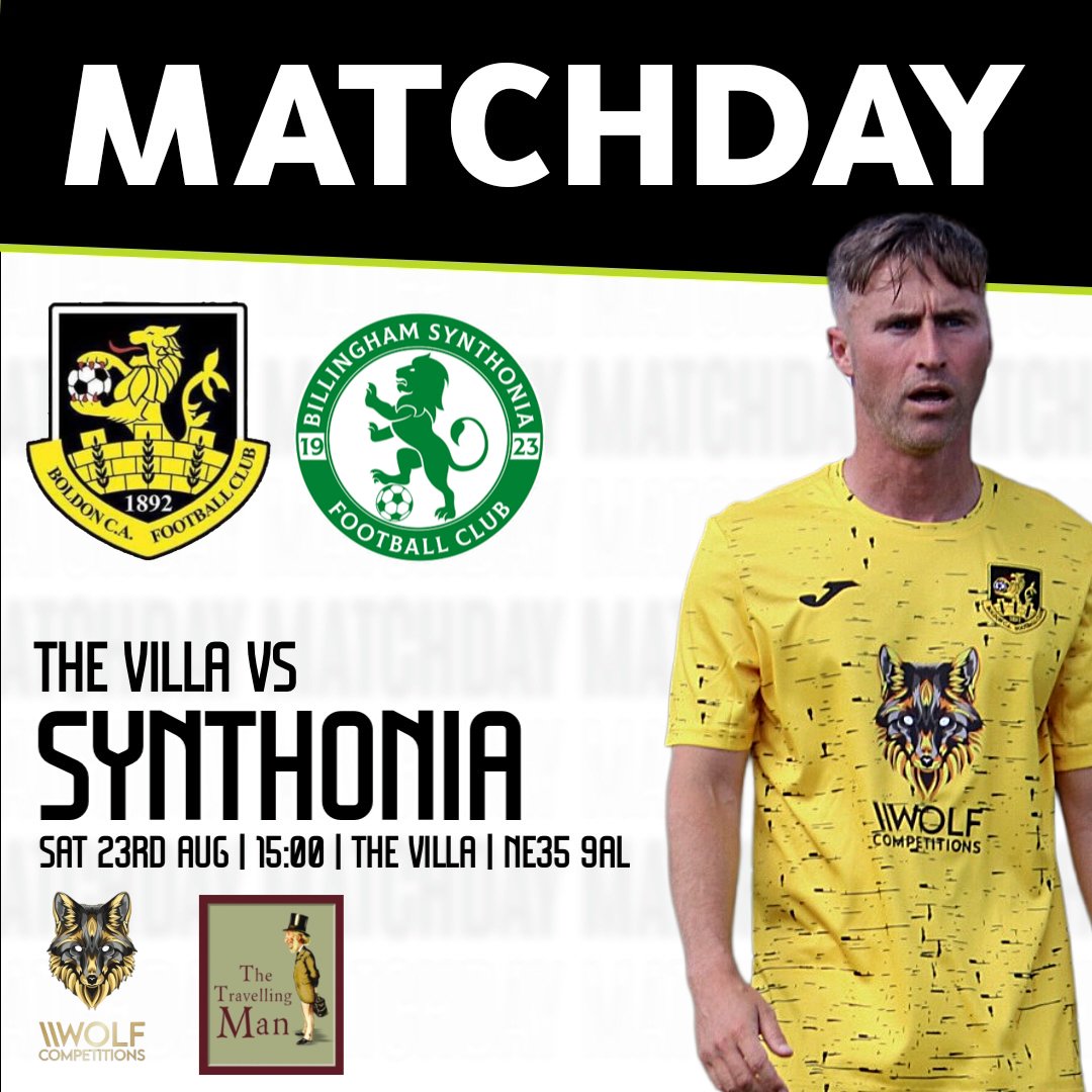 Boldon CA FC (@caboldon) on Twitter photo Another matchday upon the horizon π
π <a href="/Synthonia/">Billingham Synthonia FC</a>
π‘ The Villa | NE35 9AL
π£ 15:00
ποΈ Β£6 | Β£3
π€ Wolf Competitions | The Travelling Man
π€ David Palmer - Howe Consultancy
#BOLvSYN | #BoldonCA Another matchday upon the horizon π
π <a href="/Synthonia/">Billingham Synthonia FC</a>
π‘ The Villa | NE35 9AL
π£ 15:00
ποΈ Β£6 | Β£3
π€ Wolf Competitions | The Travelling Man
π€ David Palmer - Howe Consultancy
#BOLvSYN | #BoldonCA