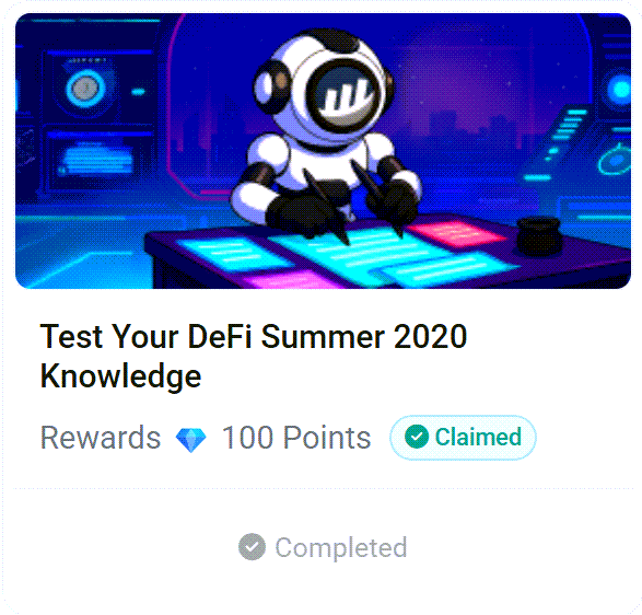 Crypto_Benz's tweet image. 📌 Etherscan มี Quiz มาใหม่ทำเสร็จรับ 100 Point
✨ Test Your DeFi Summer 2020 Knowledge
1. Yam Finance
2. Curve Finance
3. Introduced Comp Rewards
4. 12 million
5. 15 billion
Link: etherscan.io/points
#Etherscan