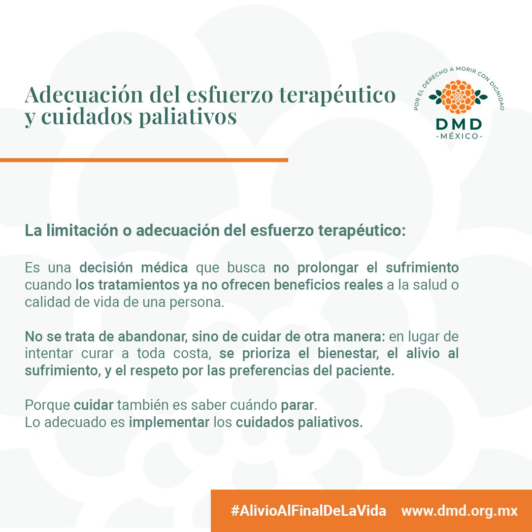 EN DMD consideramos necesario mejorar la información al paciente. 

Con información, empatía y respeto, podemos acompañar mejor a quienes viven procesos de enfermedad avanzada.

Con frecuencia se medicaliza la muerte, generando mucho sufrimiento al paciente y a sus seres queridos