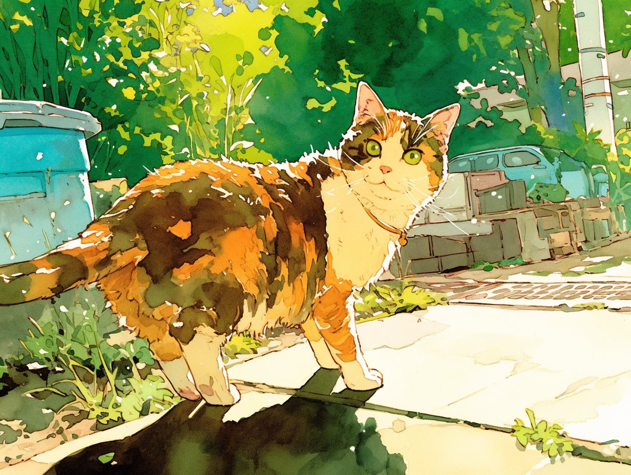 イラスト原画　満足げな猫顔が魅力　 「まったり」 たそがれあめぞう on X: 