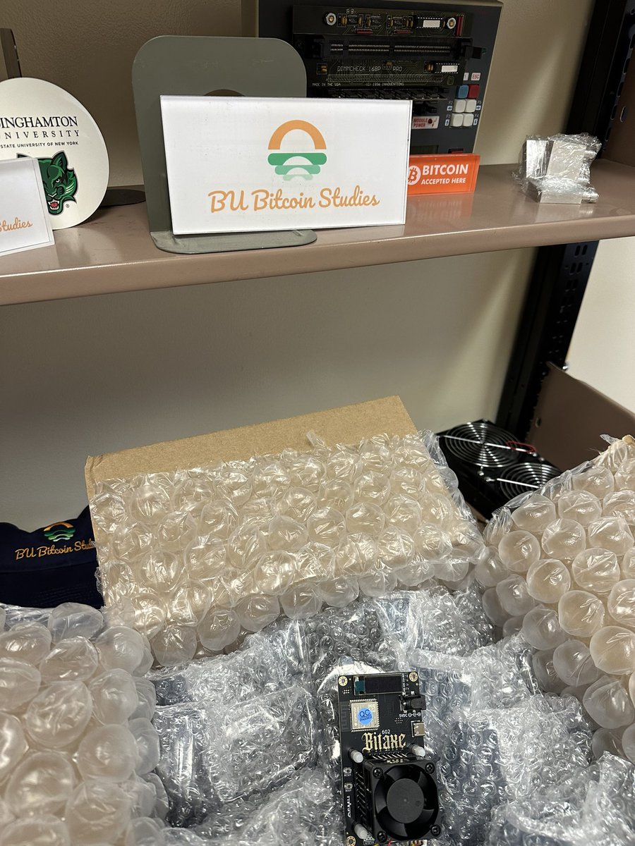 Bitstorian (@bitstorian) on Twitter photo Thanks to <a href="/SoloSatoshi/">Solosatoshi.com 🇺🇲</a>’s education discount, our new cohort of Bitcoin Studies students in our pioneering Bitcoin research lab <a href="/binghamtonu/">Binghamton University</a> will be onboarded to Bitcoin mining with their very own BitAxe :) Thanks to <a href="/SoloSatoshi/">Solosatoshi.com 🇺🇲</a>’s education discount, our new cohort of Bitcoin Studies students in our pioneering Bitcoin research lab <a href="/binghamtonu/">Binghamton University</a> will be onboarded to Bitcoin mining with their very own BitAxe :)