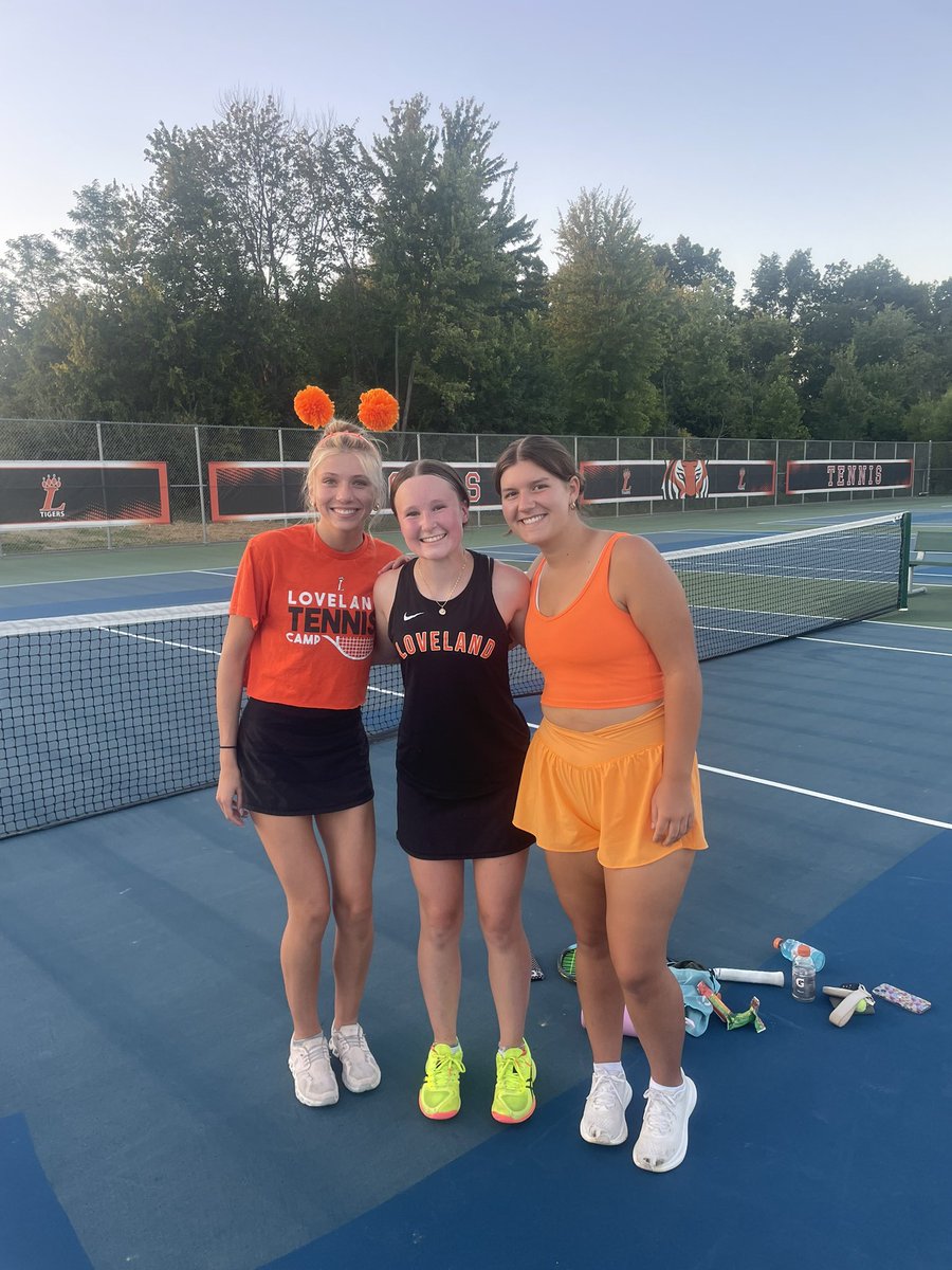What an epic match!!! Addi played for over 3 hours to clench the 3-2 victory over Beavercreek tonight! Jenna &amp; Maddi won 1st Dubs and Maddie R &amp; Anna PR won 2nd Dubs! <a href="/LABTigers/">Loveland Athletic Boosters</a> <a href="/Loveland_AsstAD/">Shayne Lyons</a> <a href="/LHSTigerAD/">Jayson Bruce</a>
