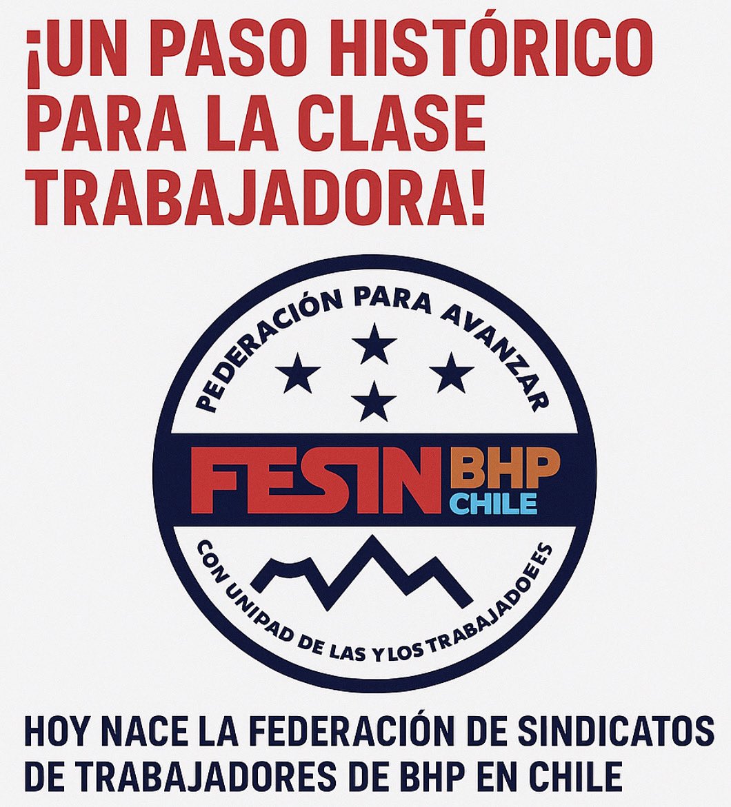 📢 Federación de Sindicatos BHP Chile

Hoy, 22 de agosto de 2025