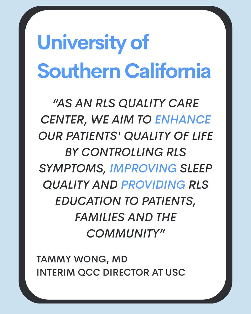 There are TWO new RLS Quality Care Centers located at Barrow Neurological Institute and the University of Southern California!
BLOG (link in our bio) to learn more. To contact the center for more information or to schedule an appointment, visit rls.org/QCC.
#rls