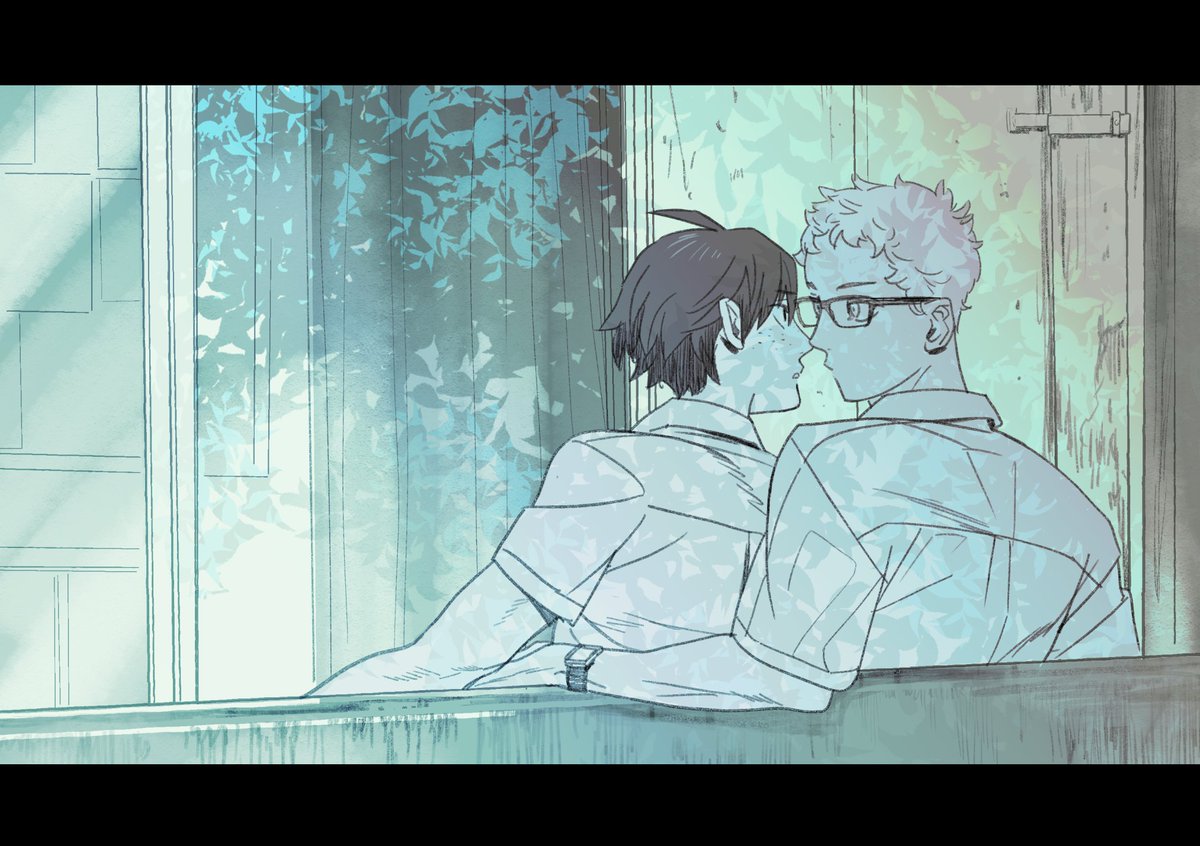 教室の外に出たら風が心地良くて…な🌙⛰絵