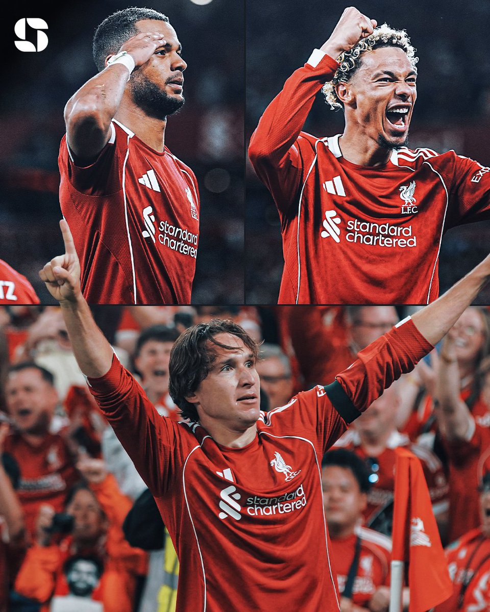 Squawka's tweet photo. Liverpool are now unbeaten in their last 13 games on the opening day of a Premier League season.

WWWWDWWWWDDWW

◉ Goals: 35
◉ Conceded: 16
◉ Clean sheets: 5

It's the longest current run without defeat on MD1 of any side.💪 https://t.co/jDXEYQtALo