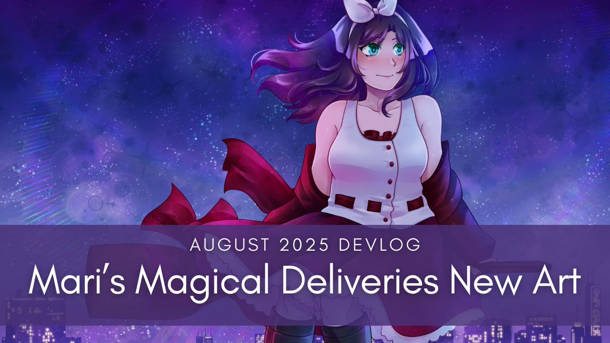 ✨ new devlog ✨

Today we take a look at some brand new artwork for our mini otome, Mari's Magical Deliveries!

Read the devlog here: crystalgameworks.com/august-2025-ma…
