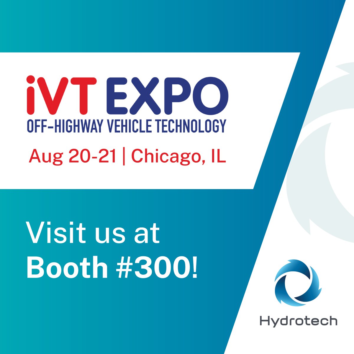 Hydrotech_Inc's tweet image. Heading to iVT Expo? Visit us at Booth #300 and see the future of automation in off-highway vehicles—smarter controls, integrated hydraulic + electronic solutions, and tech to make machines more efficient, reliable, and adaptable. 

#iVTExpo #Hydrotech #NothingCanStopYouNow