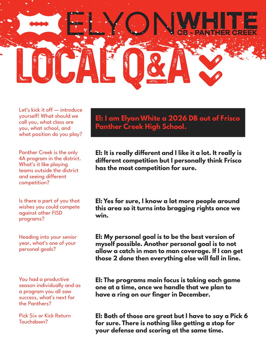 📍LOCAL Q&amp;A
ft <a href="/ElyonWhite/">Elyon (El) White</a> 
Panther Creek CB 2026