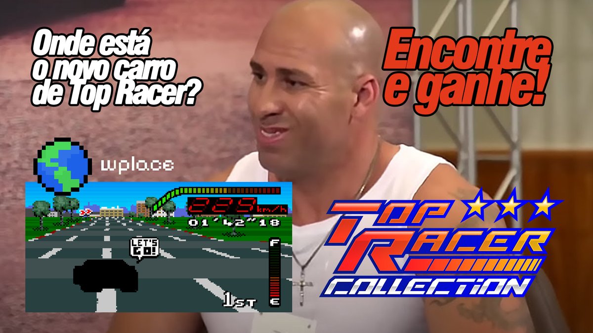 🚨 Caça ao tesouro: DLC Top Racer Collection 🚨
Um dos 4 novos carros do DLC de Top Racer já está “estacionado” no maior mural pixelado do planeta.
É um ícone brasileiro dos anos 80 e 90 e está escondido em um lugar lá fora 👀

💡 Pistas?
1️⃣  O carro é 100% brasileiro, mas foi