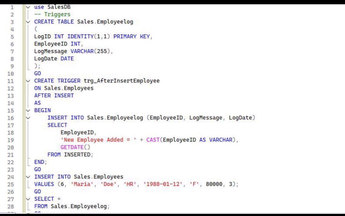obazeeosato01's tweet image. 3
DML is great for automating checks or keeping a record of changes.
DDL is like your database’s “alarm system” when something structural changes.
Logon is perfect for tracking who’s coming in and when.
#SQLJourney #Triggers #DataAnalytics
