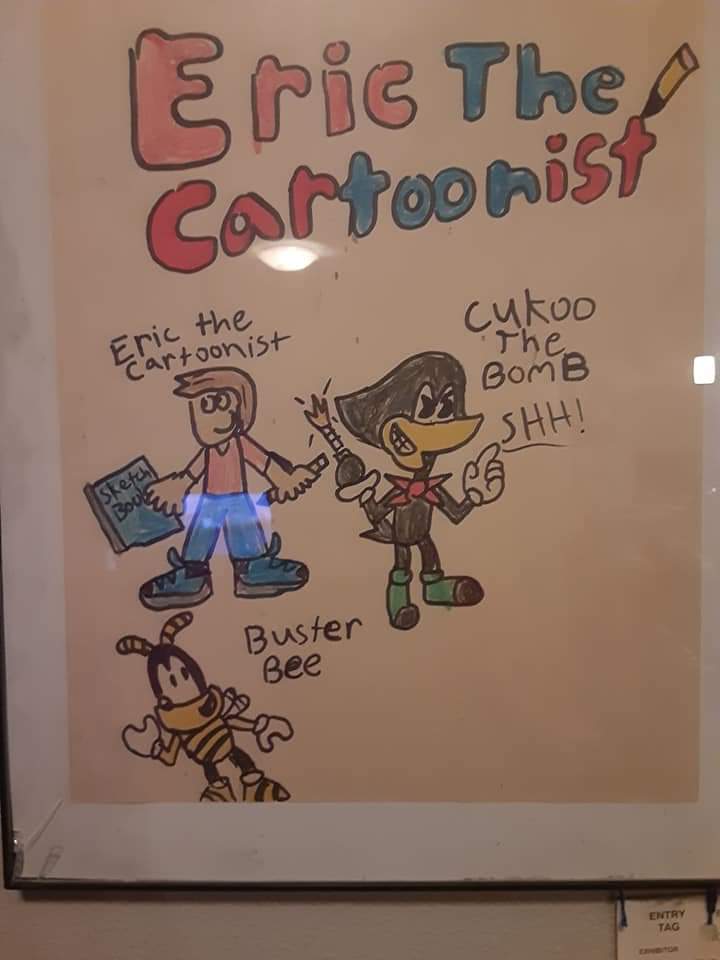 Holy crap 10 years ago August 15,2015 I've made my character erictoon and these 2 other goobers Eric toon was originally naked Eric the cartoonist,waky penguin was cukoo the bomb and buster bee same as always I'm happy my arts improved never give up on drawing folks #illustration