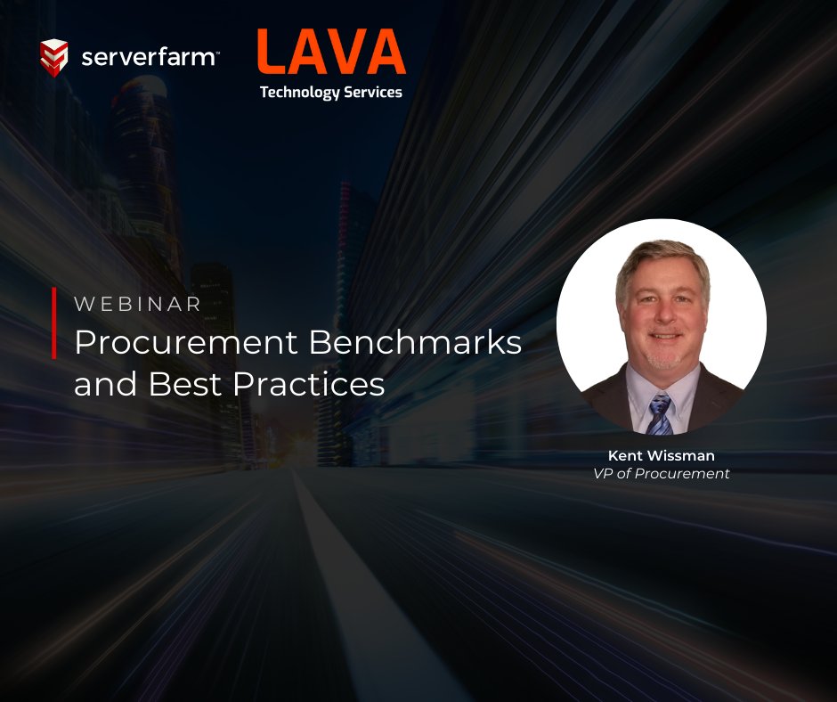 5 days to go!📅

Join us Aug 20 at 2 PM ET for a live panel on negotiation, vendor scorecards, &amp; more—featuring Serverfarm’s Kent Wissman.

Don’t miss it: bit.ly/3UYGRAm 

#Serverfarm #Procurement #Webinar #LAVATech