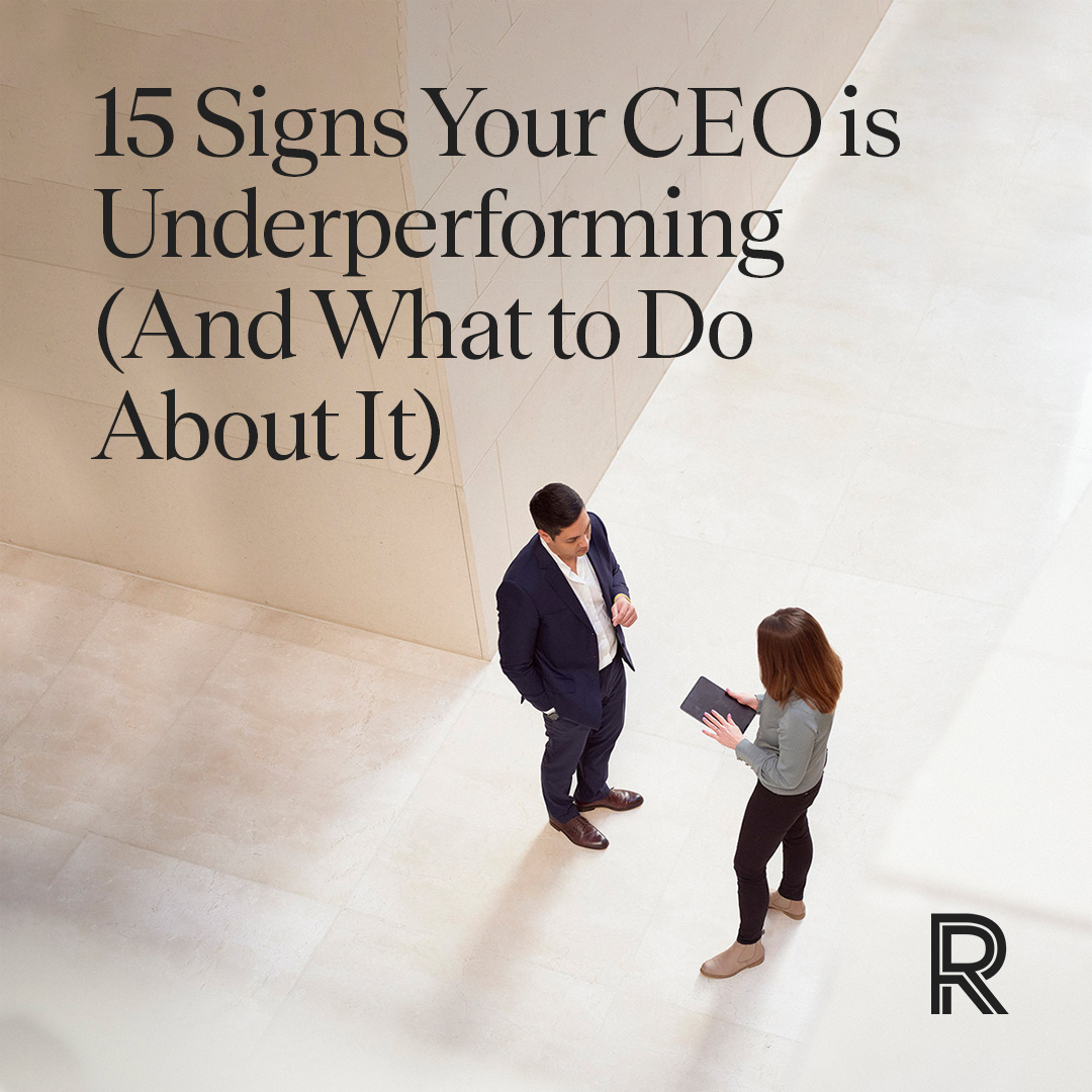 RRAonLeadership's tweet image. CEO underperformance has the potential to disrupt every aspect of your business. 

Here are 15 signs every board member should know in order to protect your organization&apos;s future: bit.ly/4doR9kP

#CEOSuccession #CEO