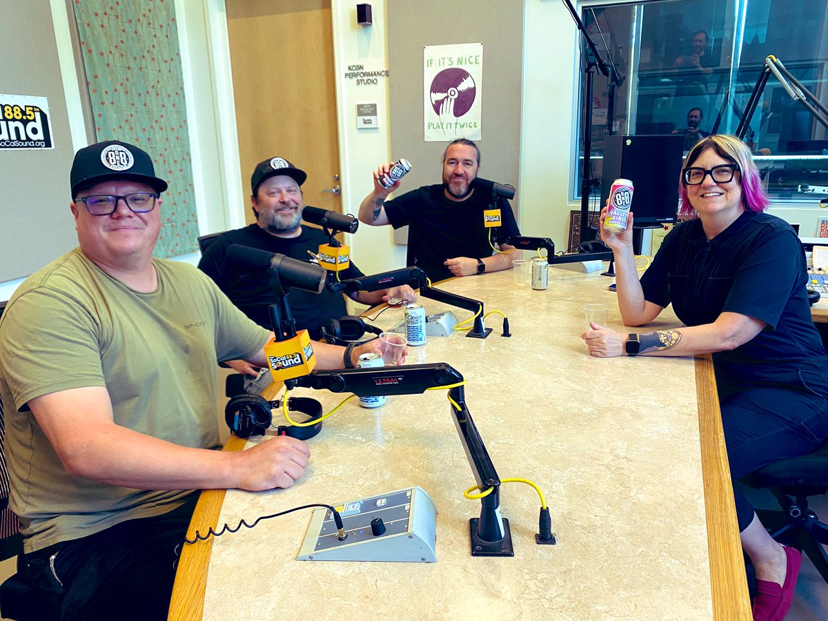 Our friends from 818 Brewing joining <a href="/JulieSlaterDJ/">The Voice of Julie Slater</a> and <a href="/JFrizziday/">Jason Friday</a> in-studio. Congrats on 10 years of quality beer!