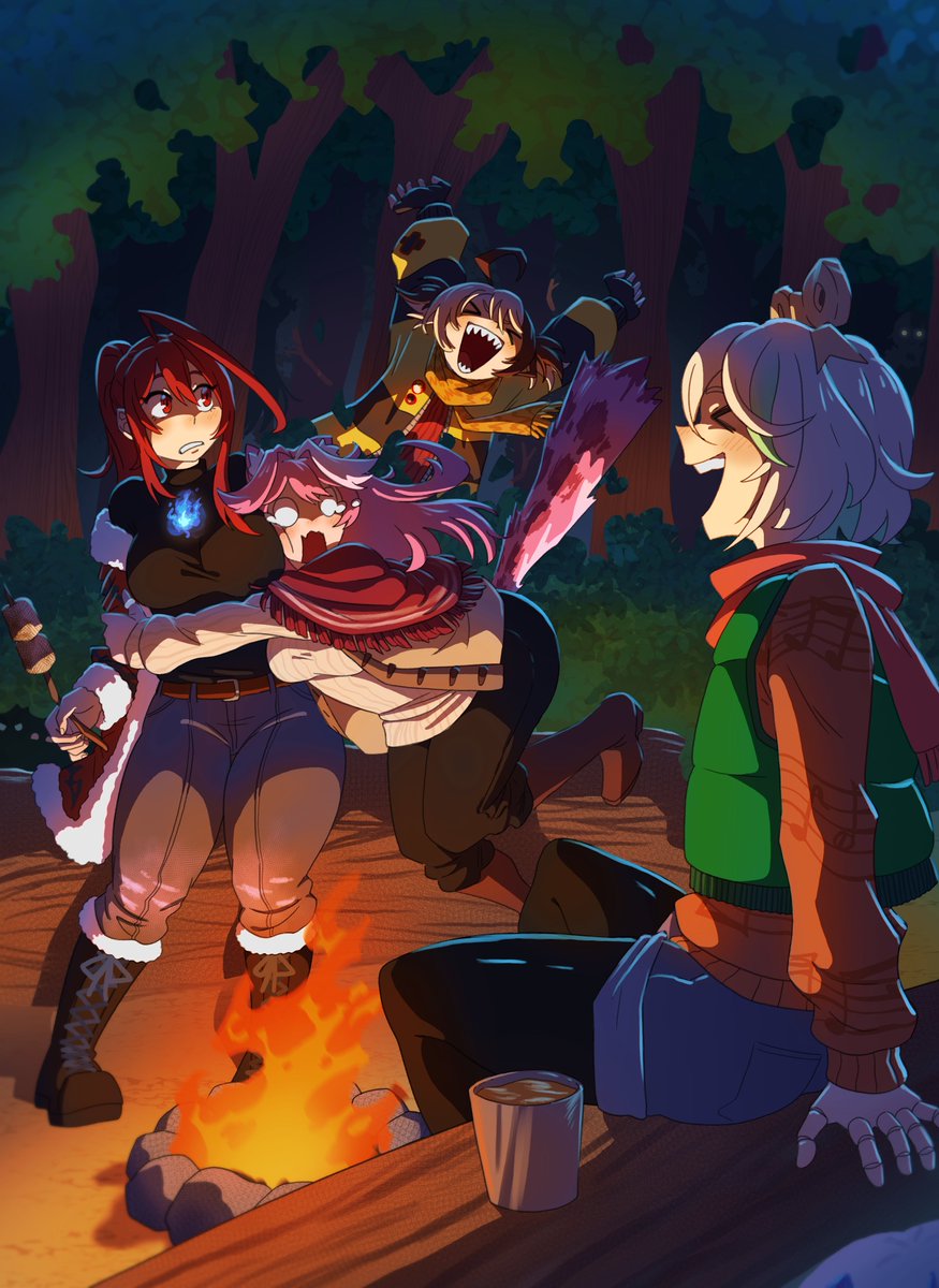 Justice go camping ...but be carefull for what's in the woods...

#BloodflameArt #Immergination #RaorArt #rkggk