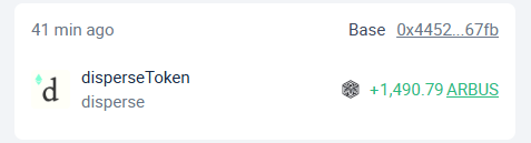 $ARBUS Airdrop Arrived... 

I probably wouldn't have noticed it if it wasn't for this tweet from Arbus that I am quoting and for the tweet from <a href="/lizmoneyweb/">Lizzie | Tiny Geisha</a>, but today I received almost 1500 $ARBUS tokens in an airdrop from <a href="/arbusai/">Arbus</a>.

Do you know why? Because I have staked more