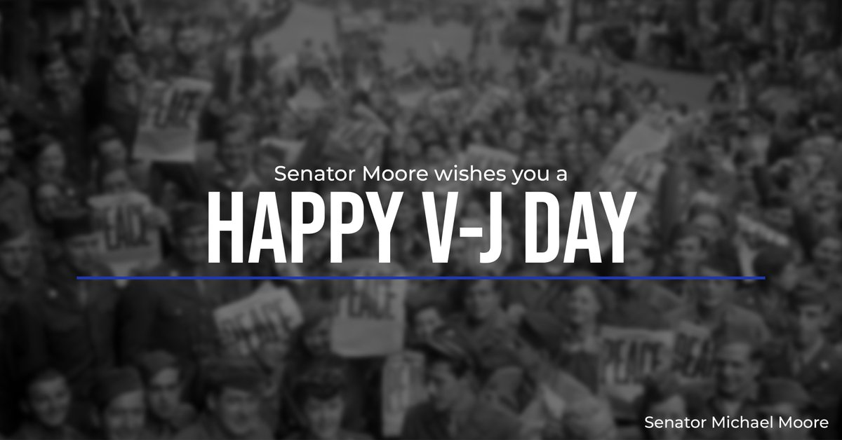 80 years ago today, Japan surrendered to the Allied Powers, bringing World War II to an end. On V-J Day, we celebrate peace and remember the deep costs of war.

Thank you to all in uniform who helped achieve this righteous victory — your sacrifice will be forever remembered.