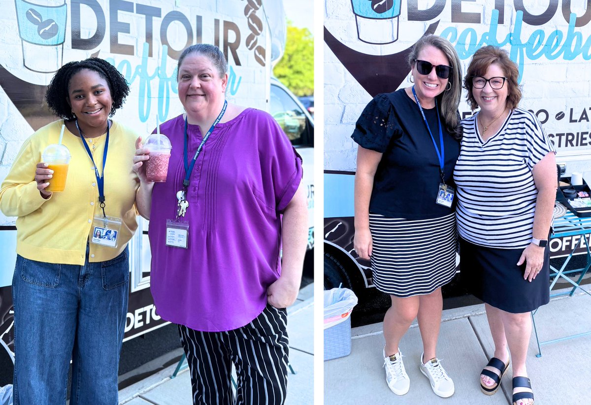 charchristiannc's tweet photo. β That's a wrap on orientation week! Employees are fully percolated and ready to go after a tasty pick-me-up from Detour Coffeehouse. π We look forward to seeing our families tomorrow at our Back-to-School Kickoff! #ccsKnights #employeeorientation #backtoschoolcountdown https://t.co/Nk3tMuJyVx