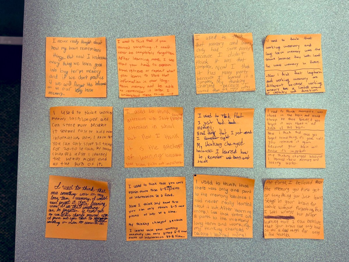 Brett Benson (@mrbensonnms) on Twitter photo “I used to think…Now I think…” visible thinking routine after two days of explicit instruction on memory and learning via <a href="/DTWillingham/">Daniel Willingham</a> Simple Memory Model. 😍 “I used to think…Now I think…” visible thinking routine after two days of explicit instruction on memory and learning via <a href="/DTWillingham/">Daniel Willingham</a> Simple Memory Model. 😍